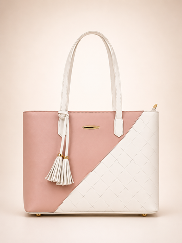 Pink & White Tote