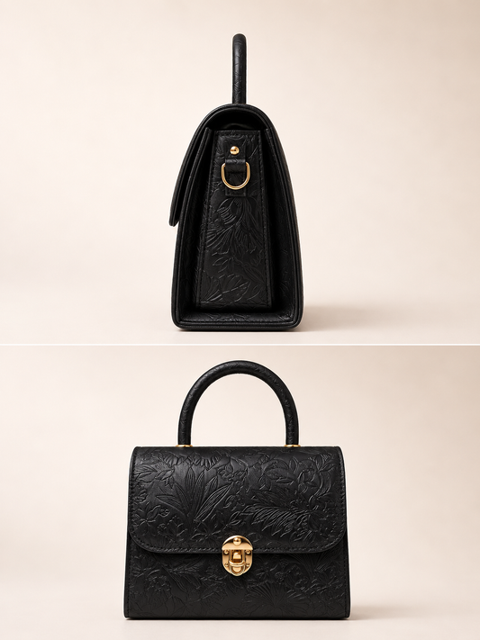 Royal Black Satchel