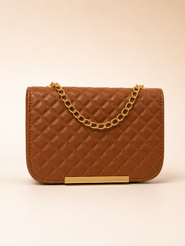 Caramel Brown Evening Bag