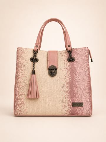 Pink Jute Tote