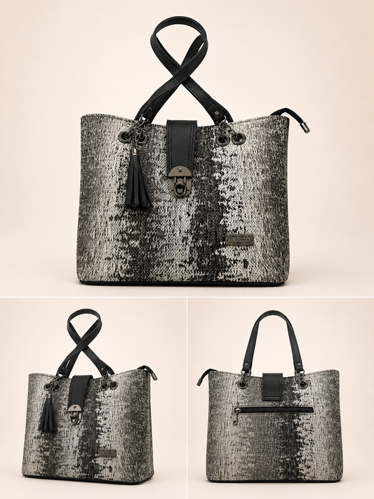 Black Jute Tote