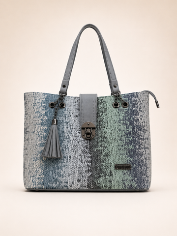 Sage & Blue Jute Tote