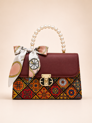 Royal Mosaic Burgundy Bag