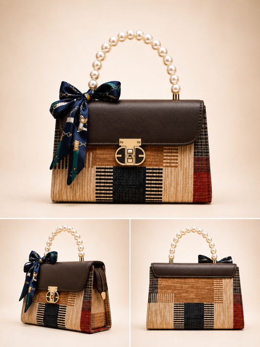 Mocha Heritage Check Bag