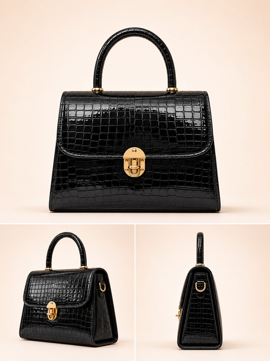 Black Croc Bag