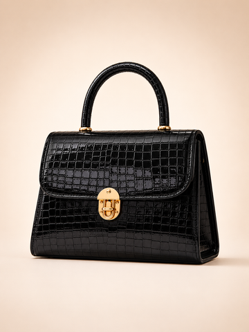 Black Croc Bag