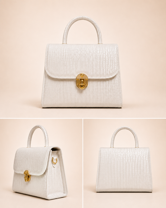 Royal Ivory White Satchel