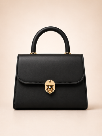 Plain Black Satchel