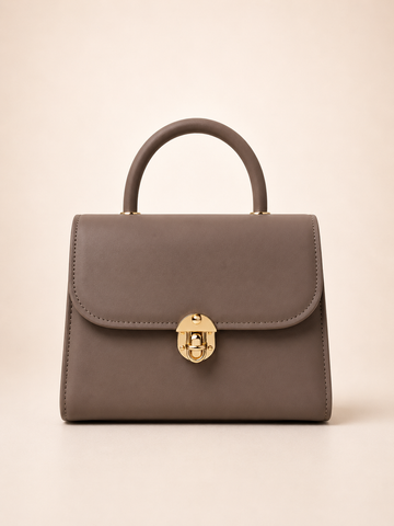 Plain Grey-Brown Satchel